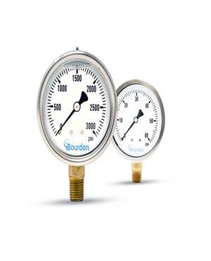 Industrial Series Liquid Filled MAX series Bourdon Gauges