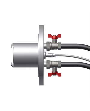 Flanged seals with extended diaphragmand direct diaphragm and cleaning system S-TK-P